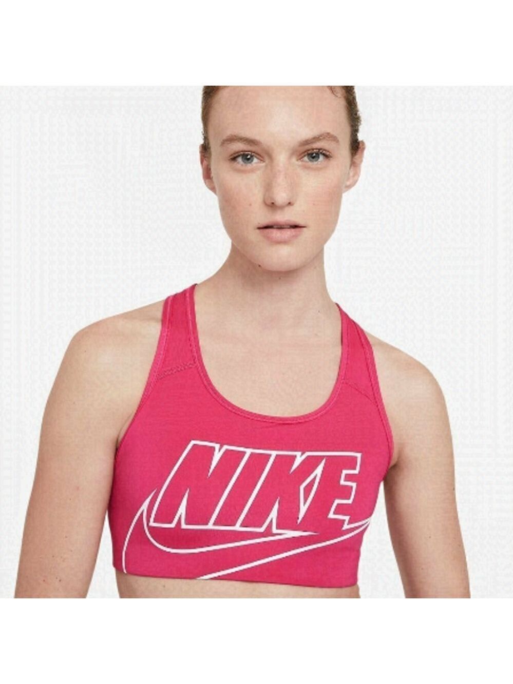 NIKE "Swoosh Futura" Medium-Support Sports Bra Size XSmall